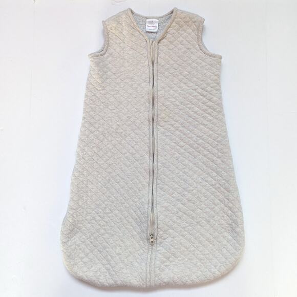 Hanna Andersson Sleep Sack Size Small 3-6m Beige Quilted Sherpa Snuggly - Picture 1 of 6
